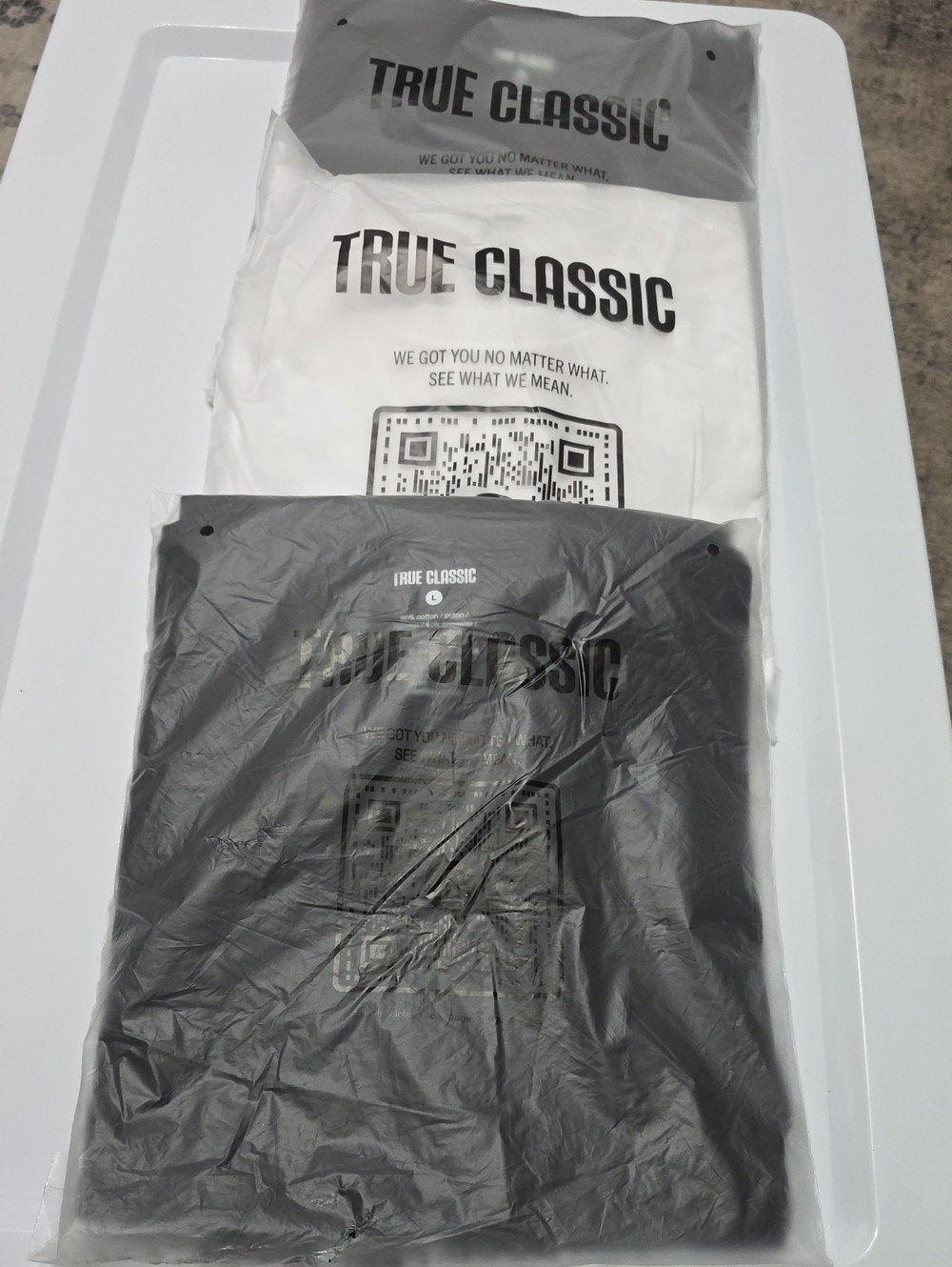 True Classic Men’s Undershirts Pack - White and Black 3 Pack